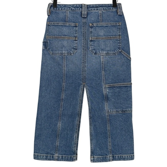 A.L.C. Size 0 / 26” Waist Alden Denim Midi Skirt Dark Blue Wash - Picture 4 of 8